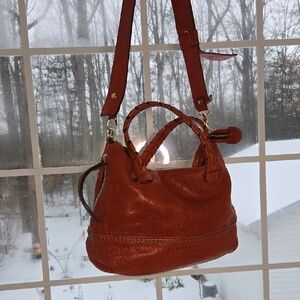 Plinio Visona Burnt Orange Shoulderbag